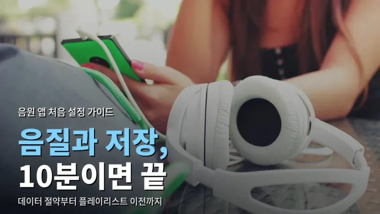 음원 스트리밍 앱 처음 설정할 때 꼭 확인할 것 - 음질, 오프라인 저장, 플레이리스트 이전